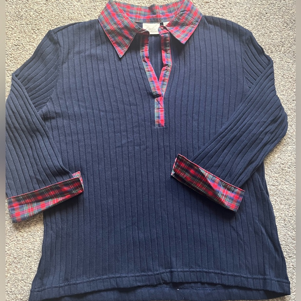 Vintage Fiorlini International Ribbed Collared Shirt (L)